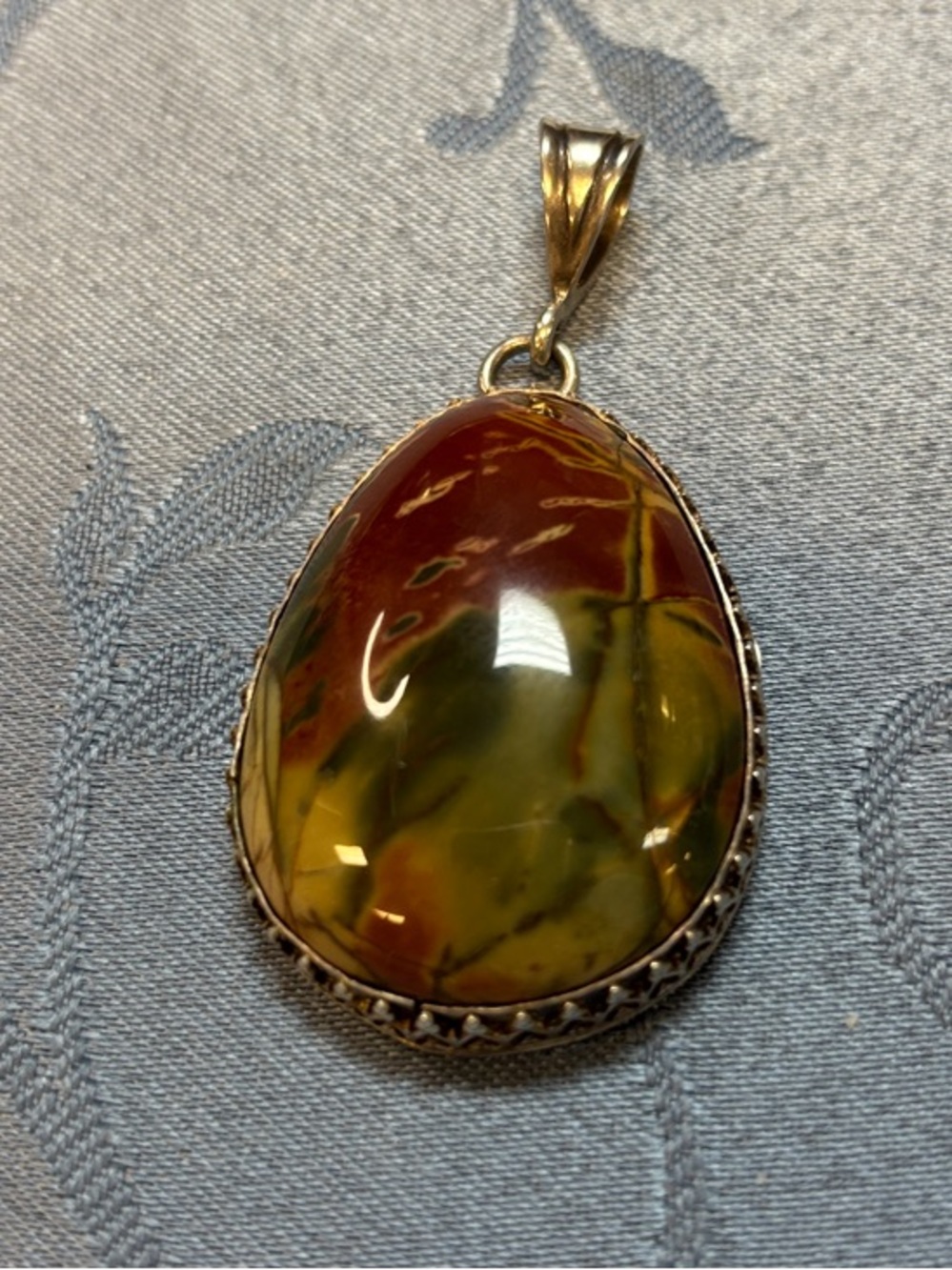 524222 Silver Cherry Creek Jasper Pendant MM:JHC